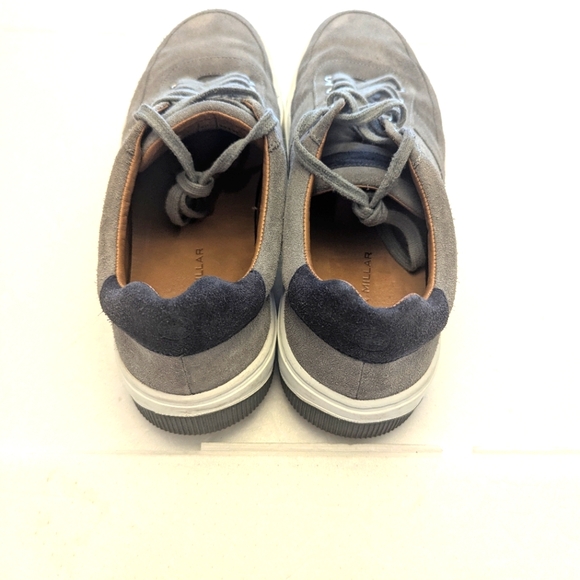 Gray Minimalist Low-Top Peter Millar Sneakers with Suede Finish - Picture 4 of 5